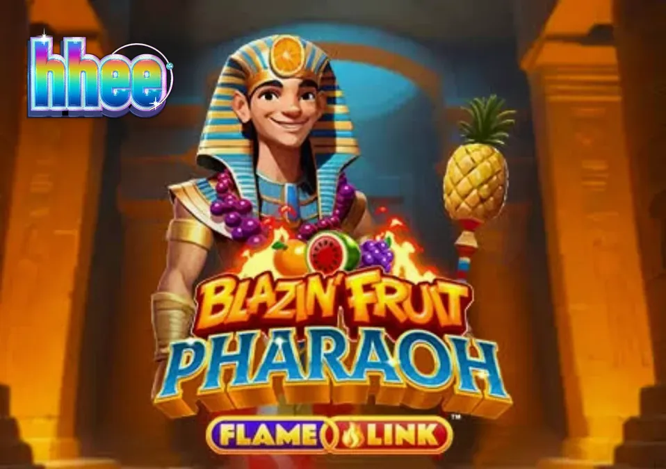 Interface do jogo Blazin’ Fruit Pharaoh FlameLink™ em um dispositivo móvel